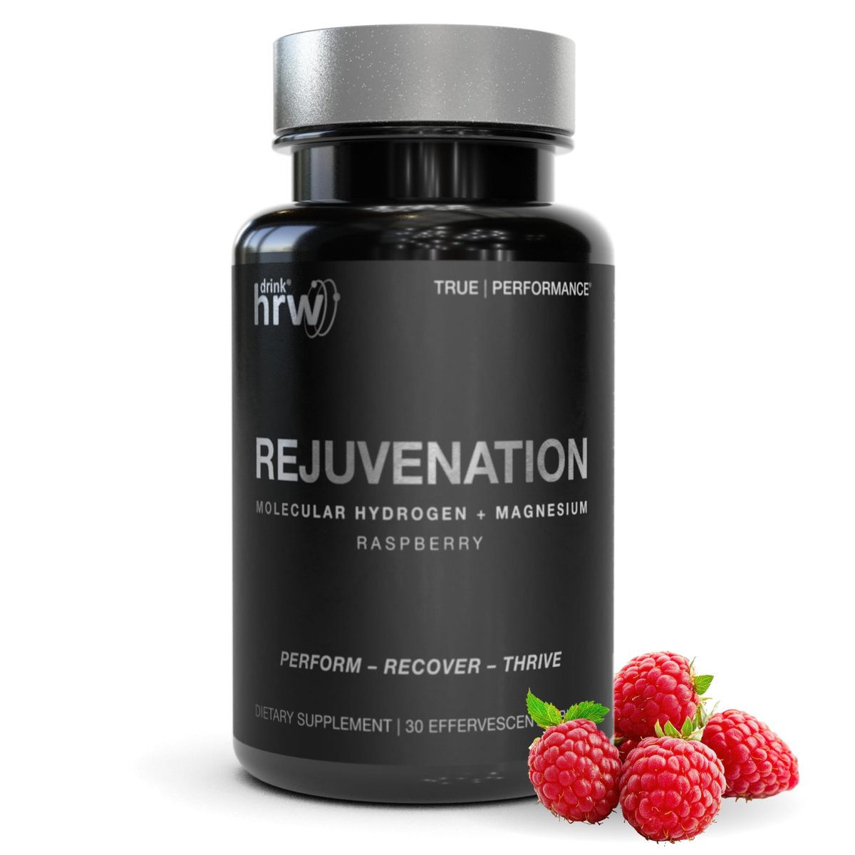 DRINK HRW Rejuvenation Molecular Hydrogen Wasserstoff Tabletten: 12 ppm H2, patentiert, hergestellt in den USA, IHSA-zertifiziertes Wasserstoff- und Magnesiumpräparat. Unterstützt Energie, Erholung, kognitive Funktion (Himbeere, 30 Stück)
