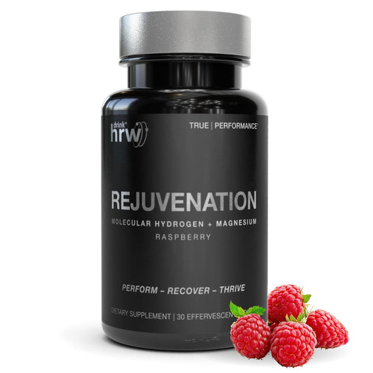 DRINK HRW Rejuvenation Molecular Hydrogen Wasserstoff Tabletten: 12 ppm H2, patentiert, hergestellt in den USA, IHSA-zertifiziertes Wasserstoff- und Magnesiumpräparat. Unterstützt Energie, Erholung, kognitive Funktion (Himbeere, 30 Stück)