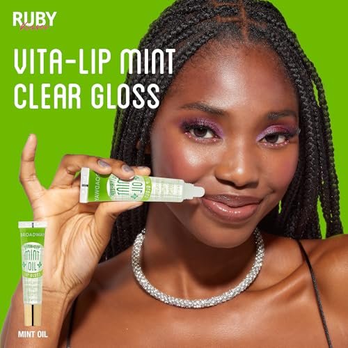 Ruby Kisses Broadway Vita-Lip Clear Lip Gloss (Mint Oil 3er Pack) – Ultra-feuchtigkeitsspendender & beruhigender Lipgloss mit Vitaminölen, hochglänzendes, nicht klebriges Finish, pflegender, glänzender Lipbalm mit Kühleffekt