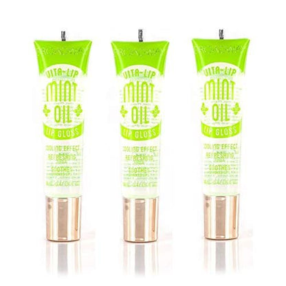 Ruby Kisses Broadway Vita-Lip Clear Lip Gloss (Mint Oil 3er Pack) – Ultra-feuchtigkeitsspendender & beruhigender Lipgloss mit Vitaminölen, hochglänzendes, nicht klebriges Finish, pflegender, glänzender Lipbalm mit Kühleffekt
