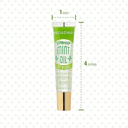 Ruby Kisses Broadway Vita-Lip Clear Lip Gloss (Mint Oil 3er Pack) – Ultra-feuchtigkeitsspendender & beruhigender Lipgloss mit Vitaminölen, hochglänzendes, nicht klebriges Finish, pflegender, glänzender Lipbalm mit Kühleffekt
