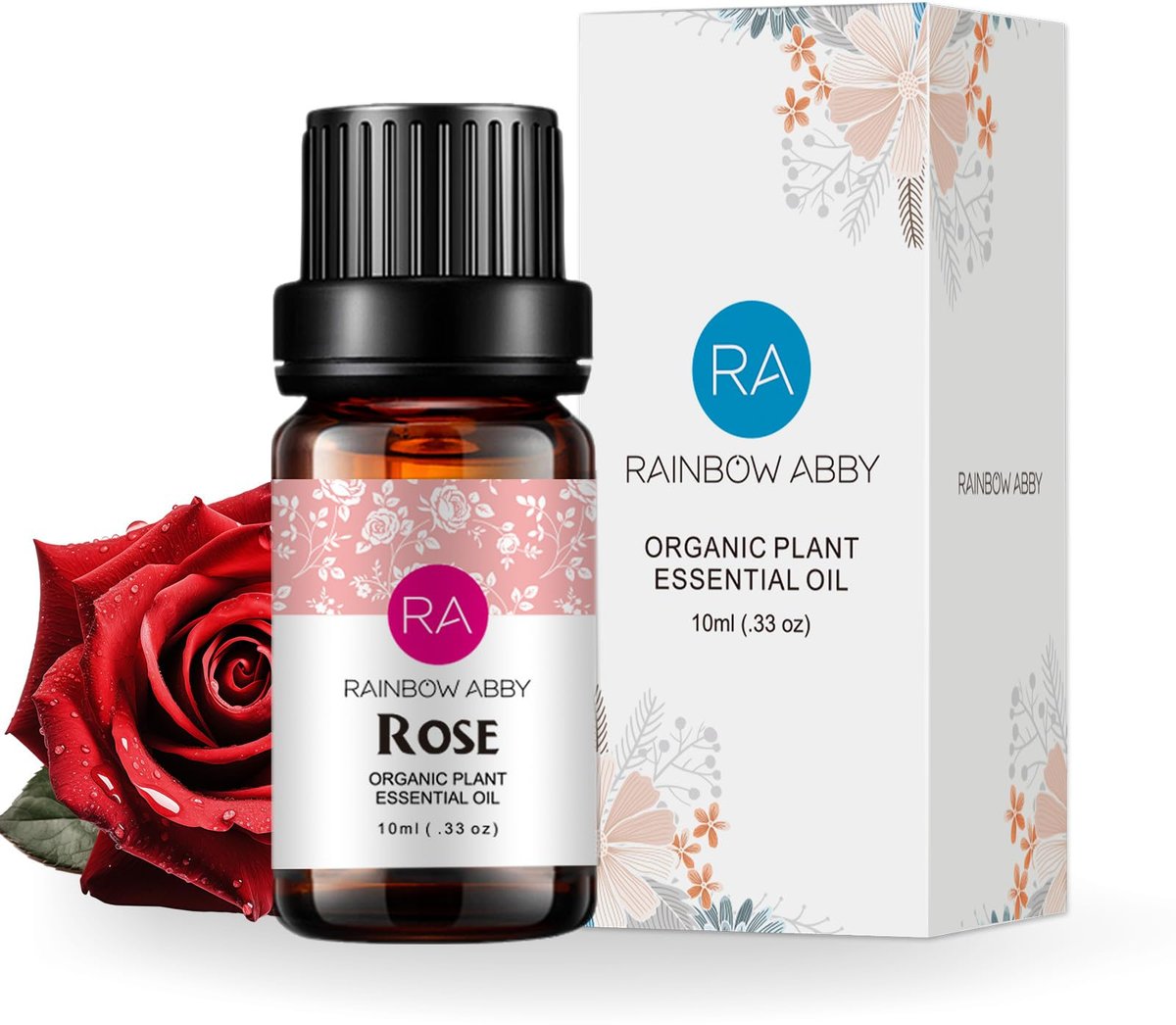 Reines Bio-Rosenöl für Diffuser, Parfüm, Massage, Aroma, Bad – 10 ml