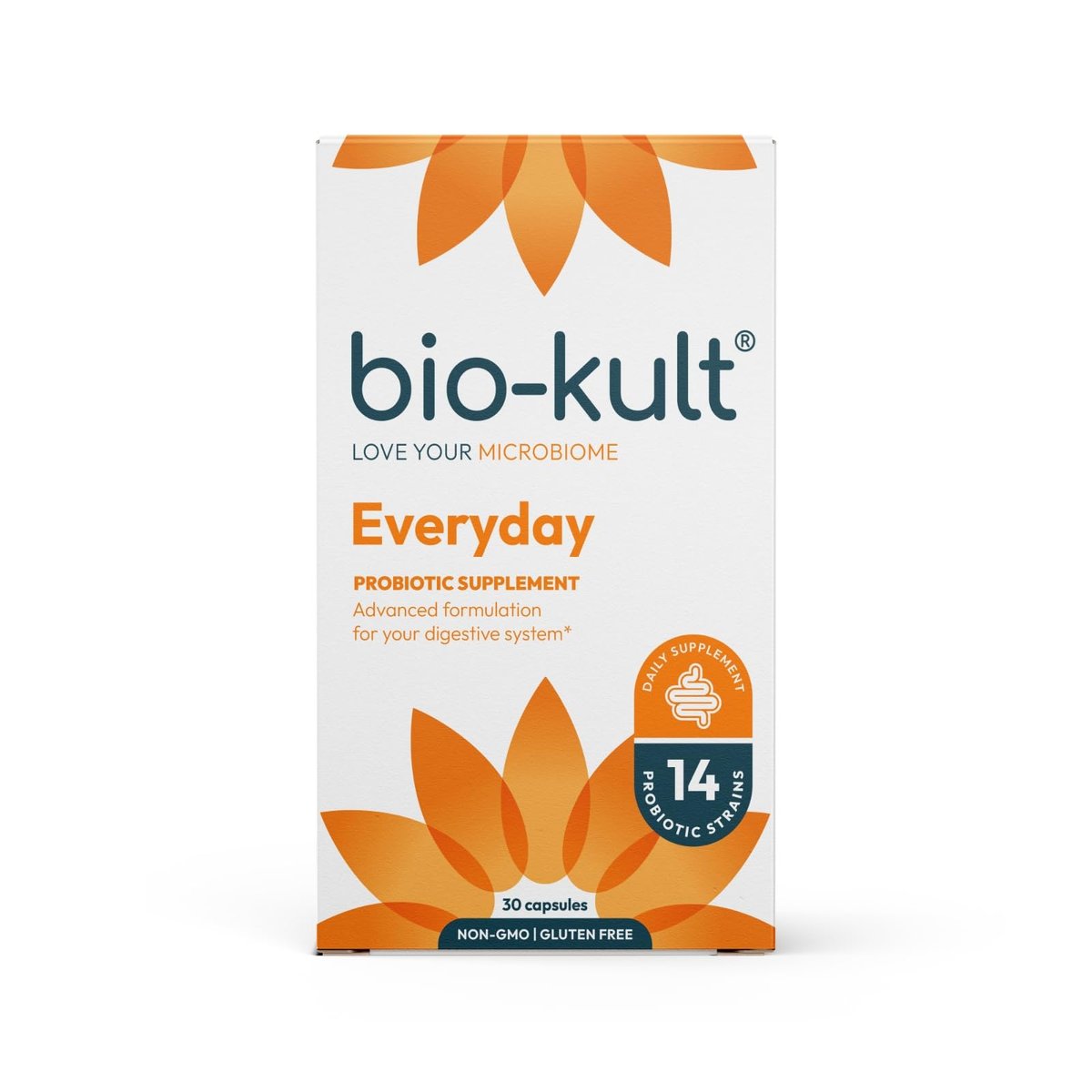 Bio-Kult Darmgesundheit Probiotikum – 14 Bakterienstämme, Probiotika für Frauen & Männer, Immununterstützung, Verdauungsgesundheit, haltbar, nicht-GVO & glutenfrei, Kapseln, 30 Stück (1er-Pack)