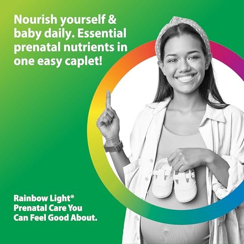 Rainbow Light Prenatal Multivitamin One + für Frauen | 60 Kapseln | Essentielle Nährstoffe für Mama & Baby | Echte Lebensmittel-Nährstoffe | Pflanzliche & Probiotische Mischung