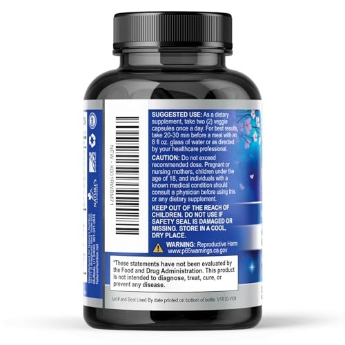 Stress-Unterstützung Supplement - Extra starkes Ashwagandha, GABA, Magnesium, L-Theanin für Entspannung - Unterstützt Stimmung & Fokus - Natürlich ruhig, entspannen & loslassen - Lindert Anspannung & Nervosität - 120 Kapseln
