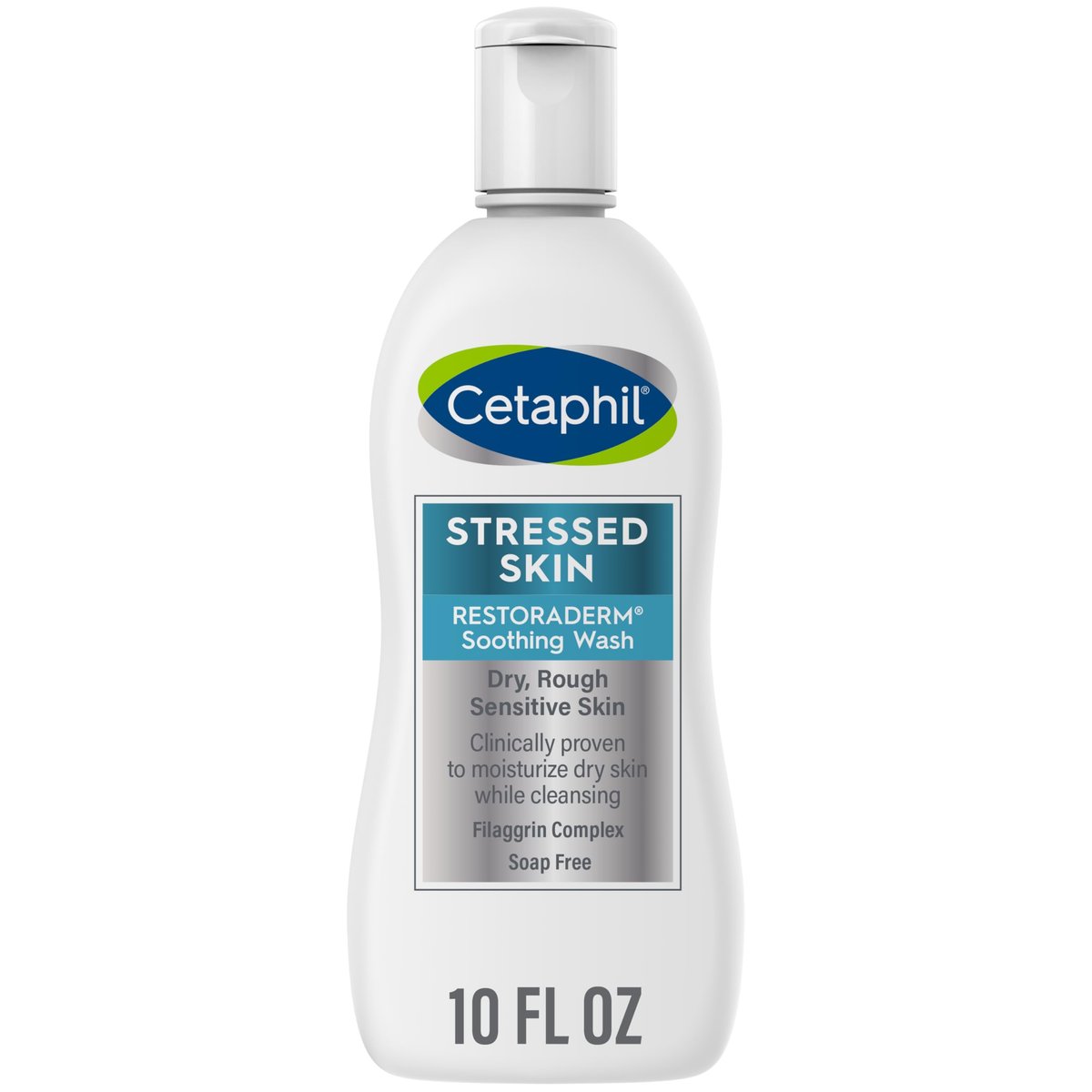 Cetaphil RESTORADERM Beruhigende Reinigung, 295 ml – Lindert trockene, gestresste Haut, hypoallergen, seifen- und parfümfrei, von der National Eczema Association empfohlen