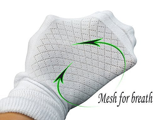 Yomandamor 5 Paar Damen Baumwoll-Knöchel Socken, atmungsaktive Mesh-Diabetikersocken mit nahtloser Zehe, Größe L (9-11)