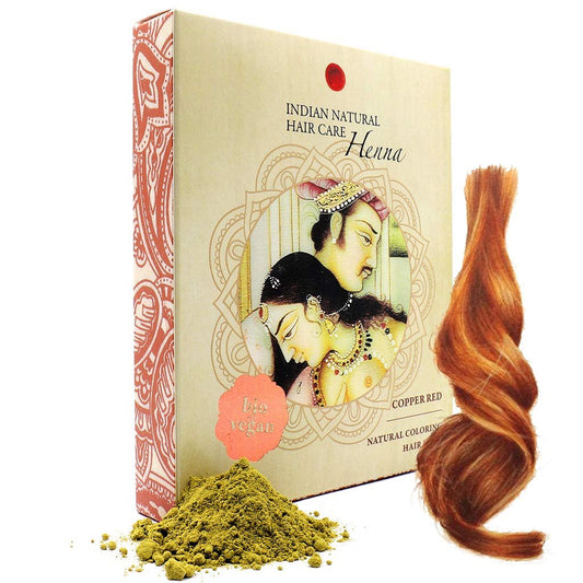 Henna-Pulver - Rote Haarfarbe - Frisch und Rein Bio - 200g - Indische Naturhaarpflege