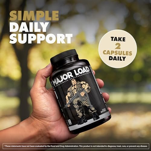 ONL Major Load Testosteron-Booster für Männer – Samenvolumen-Booster – Libido-Booster mit Horny Goat Weed, Maca Root, Tongkat Ali – Energie, Ausdauer & Kraft – 60 Kapseln, Nicht-GVO, Hergestellt in den USA
