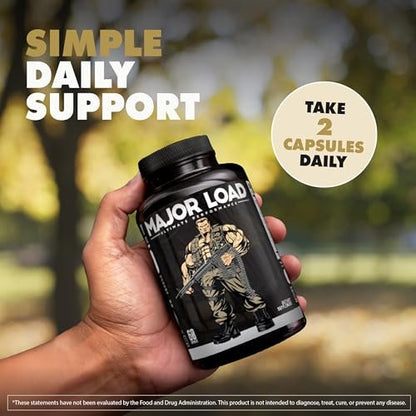 ONL Major Load Testosteron-Booster für Männer – Samenvolumen-Booster – Libido-Booster mit Horny Goat Weed, Maca Root, Tongkat Ali – Energie, Ausdauer & Kraft – 60 Kapseln, Nicht-GVO, Hergestellt in den USA