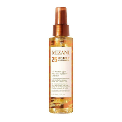 Mizani 25 Miracle Nourishing Hair Oil – Pflegendes Haaröl für lockiges Haar mit Kokosöl & Jojobaöl, verleiht Glanz, Anti-Frizz, leicht, nicht fettend, silikonfrei, parabenfrei