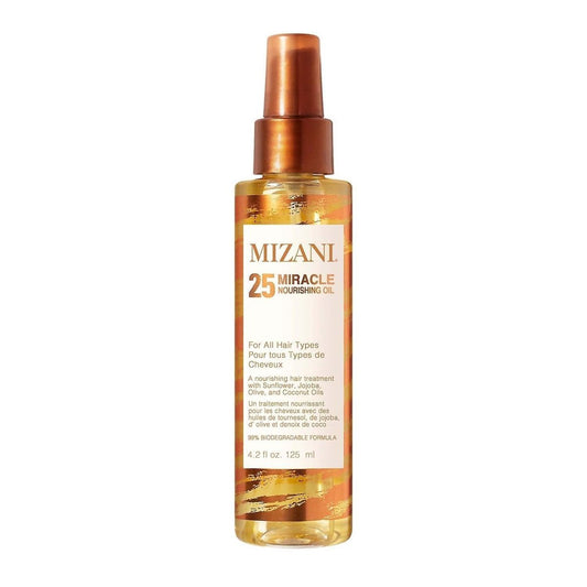 Mizani 25 Miracle Nourishing Hair Oil – Pflegendes Haaröl für lockiges Haar mit Kokosöl & Jojobaöl, verleiht Glanz, Anti-Frizz, leicht, nicht fettend, silikonfrei, parabenfrei