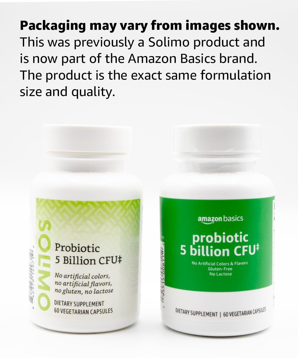 Probiotikum 5 Milliarden KBE, 60 Kapseln – Ohne künstliche Farb- und Aromastoffe, glutenfrei