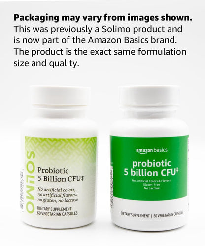Probiotikum 5 Milliarden KBE, 60 Kapseln – Ohne künstliche Farb- und Aromastoffe, glutenfrei