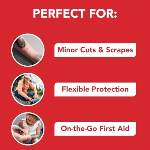 All Health Adhesive Fabric Bandagen, 200 Stück in verschiedenen Größen | Weiches, flexibles Material | Schutz für Erste Hilfe und Wundversorgung