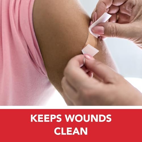 All Health Adhesive Fabric Bandagen, 200 Stück in verschiedenen Größen | Weiches, flexibles Material | Schutz für Erste Hilfe und Wundversorgung