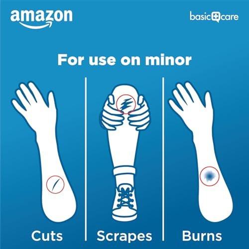 Amazon Basic Care Sheer Adhesive Pad Bandagen für kleine Schnitte, Schrammen und Wunden, extra groß 3 x 4 Zoll, nicht haftendes Pad, 30 Stück