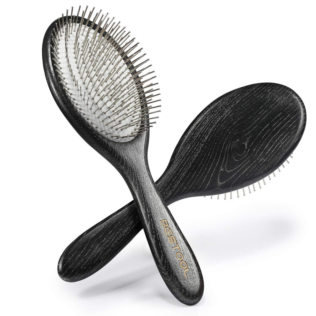 BESTOOL Haarbürste, Paddle Entwirrbürste mit Metallborsten für Frauen/Männer/Kinder, Entwirren & Massieren, Antistatisch, Ideal für alle Haartypen nass & trocken