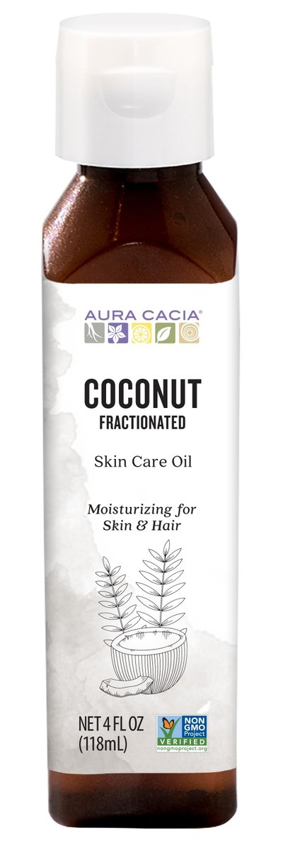 Aura Cacia Fraktioniertes Kokosöl Hautpflegeöl, 118 ml