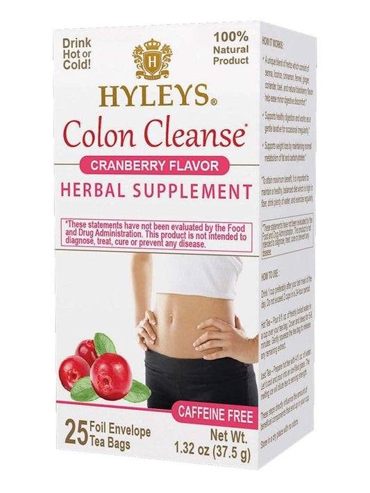 Hyleys Colon Cleanse Tee mit Cranberry-Geschmack – 25 Teebeutel (1 Packung)