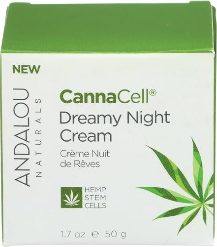 Andalou Naturals CannaCell Dreamy Night Cream – 1,7 Unzen luxuriöse Feuchtigkeitscreme für die Nacht