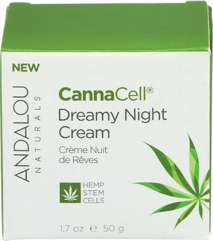 Andalou Naturals CannaCell Dreamy Night Cream – 1,7 Unzen luxuriöse Feuchtigkeitscreme für die Nacht