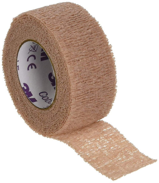 3M 89168 Coban Selbsthaftende Fixierbinde, 1 Zoll Breite, 5 Yards Länge, Packung mit 5 Rollen
