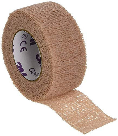 3M 89168 Coban Selbsthaftende Fixierbinde, 1 Zoll Breite, 5 Yards Länge, Packung mit 5 Rollen