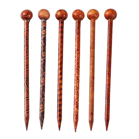 6 Stück Holz-Haarnadeln Japanische Essstäbchen für Haarnadeln für Frauen Lange Handgefertigt 13 cm