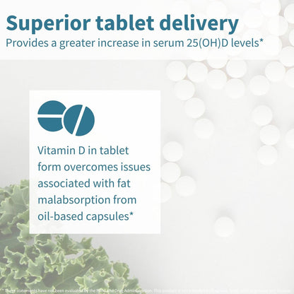 Igennus Natural Vegan Vitamin D3 1000IU – 365 Tabletten, 1-Jahresvorrat, 100% pflanzlich aus Algen, Clean Label, Nicht-GMO, für Immunsystem, Knochen & Zähne