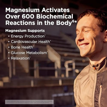 Designs for Health Magnesium Glycinat Komplex – Hochabsorbierender, patentierter Magnesiumkomplex – Fördert ruhigen Schlaf, Energie, Knochen- und Herzgesundheit sowie Immununterstützung – Vegan, glutenfrei (60 Kapseln)