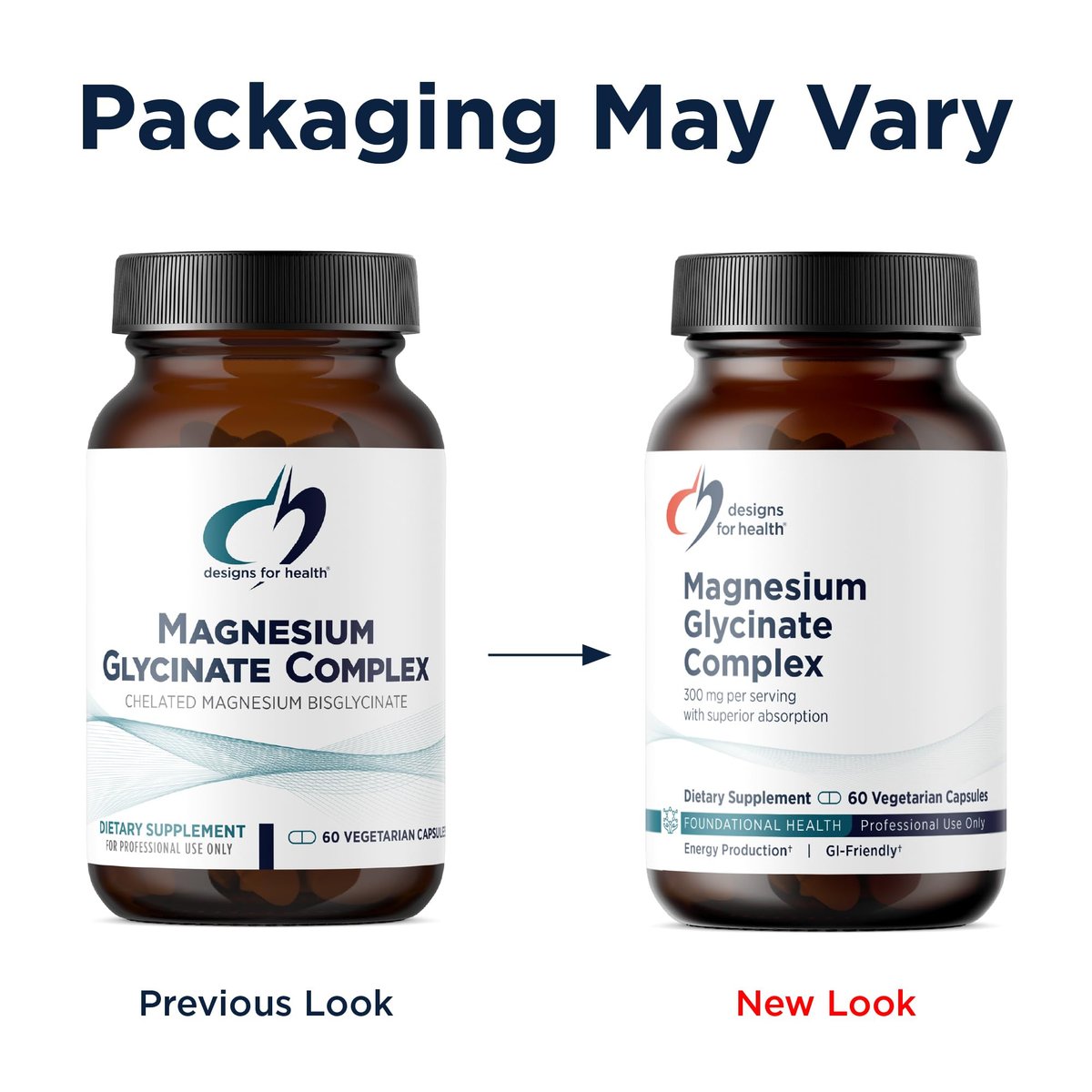 Designs for Health Magnesium Glycinat Komplex – Hochabsorbierender, patentierter Magnesiumkomplex – Fördert ruhigen Schlaf, Energie, Knochen- und Herzgesundheit sowie Immununterstützung – Vegan, glutenfrei (60 Kapseln)