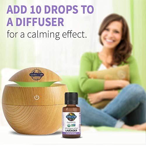 Garden of Life Bio-Lavendel Bio-Öl, 15 ml, 100 % USDA Bio & rein, unverdünnt & nicht genetisch verändert – für Diffuser, Aromatherapie, Meditation, Hautpflege, Schlaf – beruhigend, entspannend, wohltuend