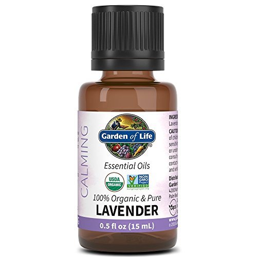 Garden of Life Bio-Lavendel Bio-Öl, 15 ml, 100 % USDA Bio & rein, unverdünnt & nicht genetisch verändert – für Diffuser, Aromatherapie, Meditation, Hautpflege, Schlaf – beruhigend, entspannend, wohltuend