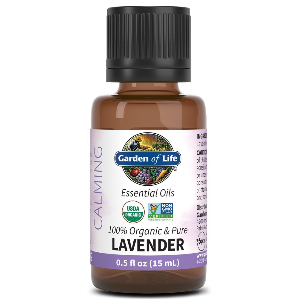 Garden of Life Bio-Lavendel Bio-Öl, 15 ml, 100 % USDA Bio & rein, unverdünnt & nicht genetisch verändert – für Diffuser, Aromatherapie, Meditation, Hautpflege, Schlaf – beruhigend, entspannend, wohltuend