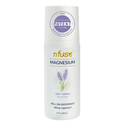 nfuse Magnesium Roll-On Deodorant – natürlich, aluminiumfrei, mit Lavendel (Relax and Restore)