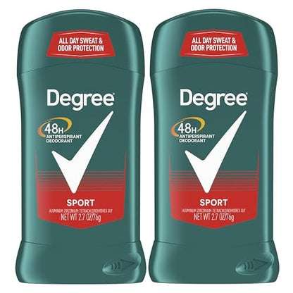 Degree Men Original Protection Antitranspirant Deodorant Sport Twin Pack – 48-Stunden Schweiß- und Geruchsschutz für Männer, 2 x 77 g