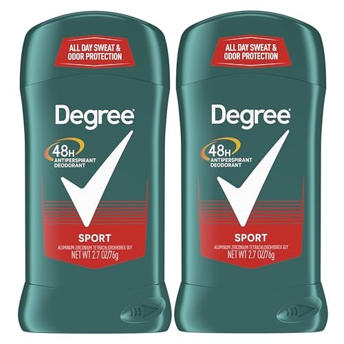 Degree Men Original Protection Antitranspirant Deodorant Sport Twin Pack – 48-Stunden Schweiß- und Geruchsschutz für Männer, 2 x 77 g