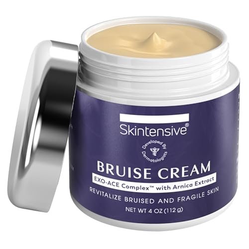 SKINTENSIVE Arnica Bruise Cream für dünne Haut – Feuchtigkeitsspendende Arnika-Creme mit Vitamin K, C und E, Hautregeneration, 118 ml