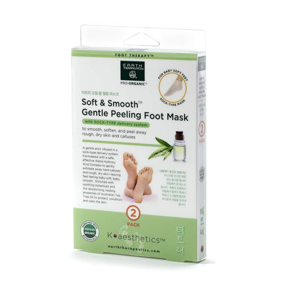 Earth Therapeutics Soft & Smooth Sanfte Peel-Fußmaske – 2 Paar