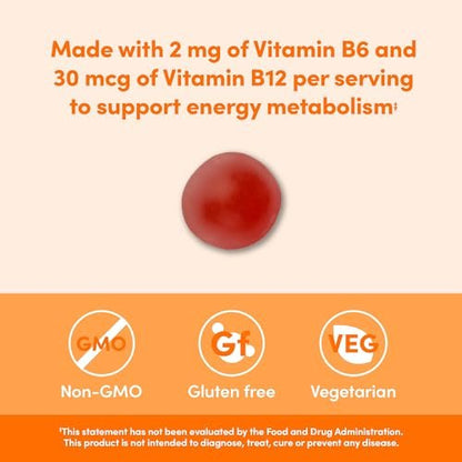 B-Komplex Gummis – Unterstützt Immunsystem & normalen Energiestoffwechsel, 70 Stück, 70-Tage-Vorrat, Vegan, Erwachsene, Non-GMO