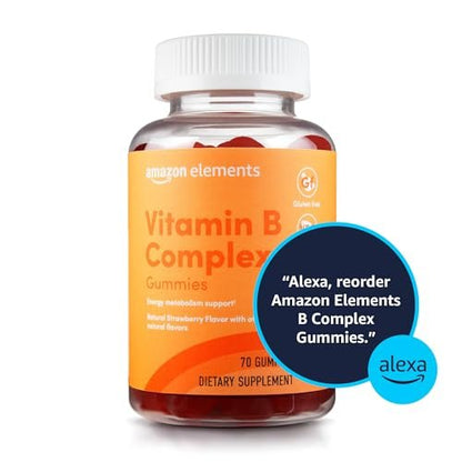 B-Komplex Gummis – Unterstützt Immunsystem & normalen Energiestoffwechsel, 70 Stück, 70-Tage-Vorrat, Vegan, Erwachsene, Non-GMO