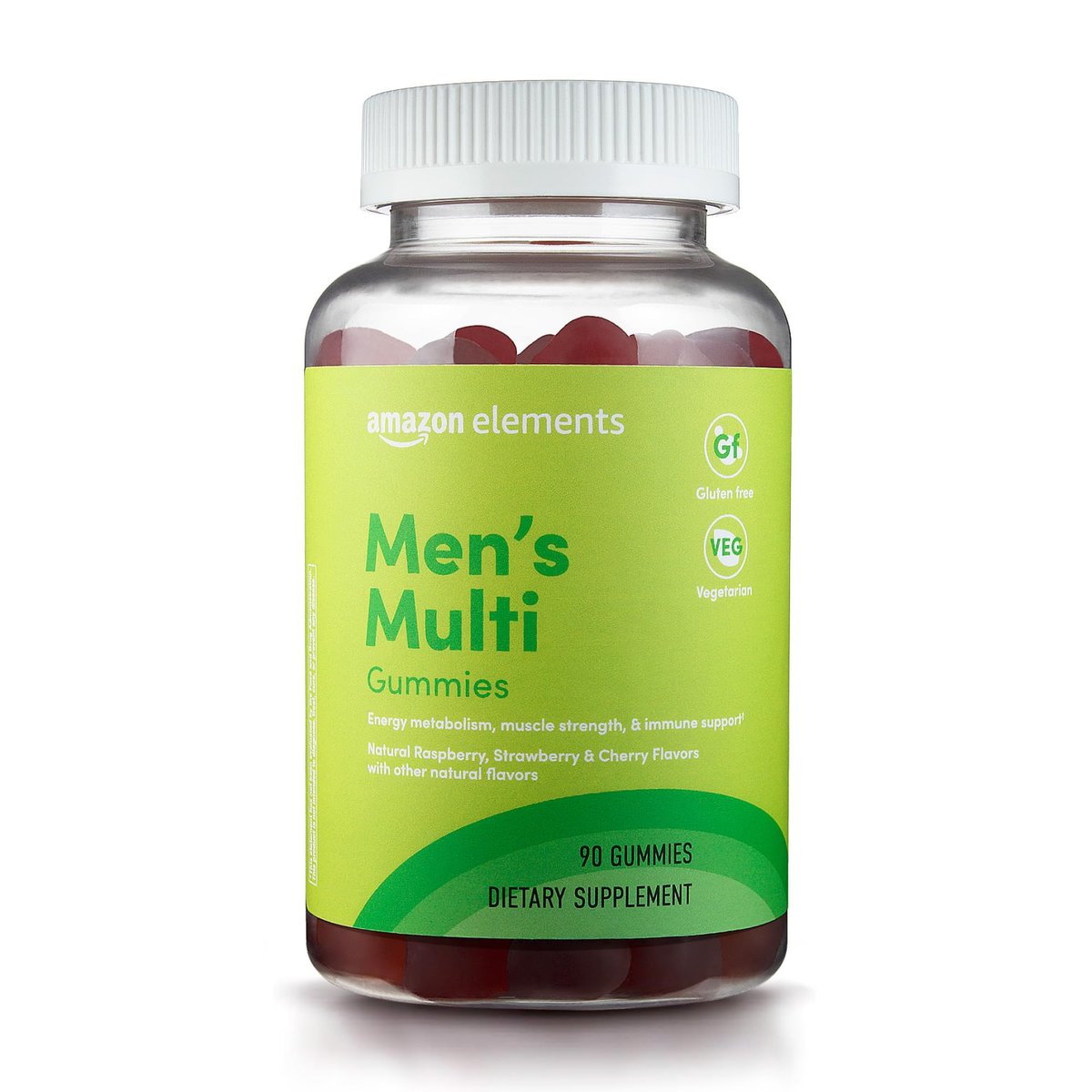 Herren Bio-Multivitamin Gummis, 90 Stück (3 Gummis pro Portion), Vegetarisch, Glutenfrei, Bio-zertifiziert