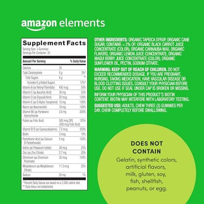 Herren Bio-Multivitamin Gummis, 90 Stück (3 Gummis pro Portion), Vegetarisch, Glutenfrei, Bio-zertifiziert