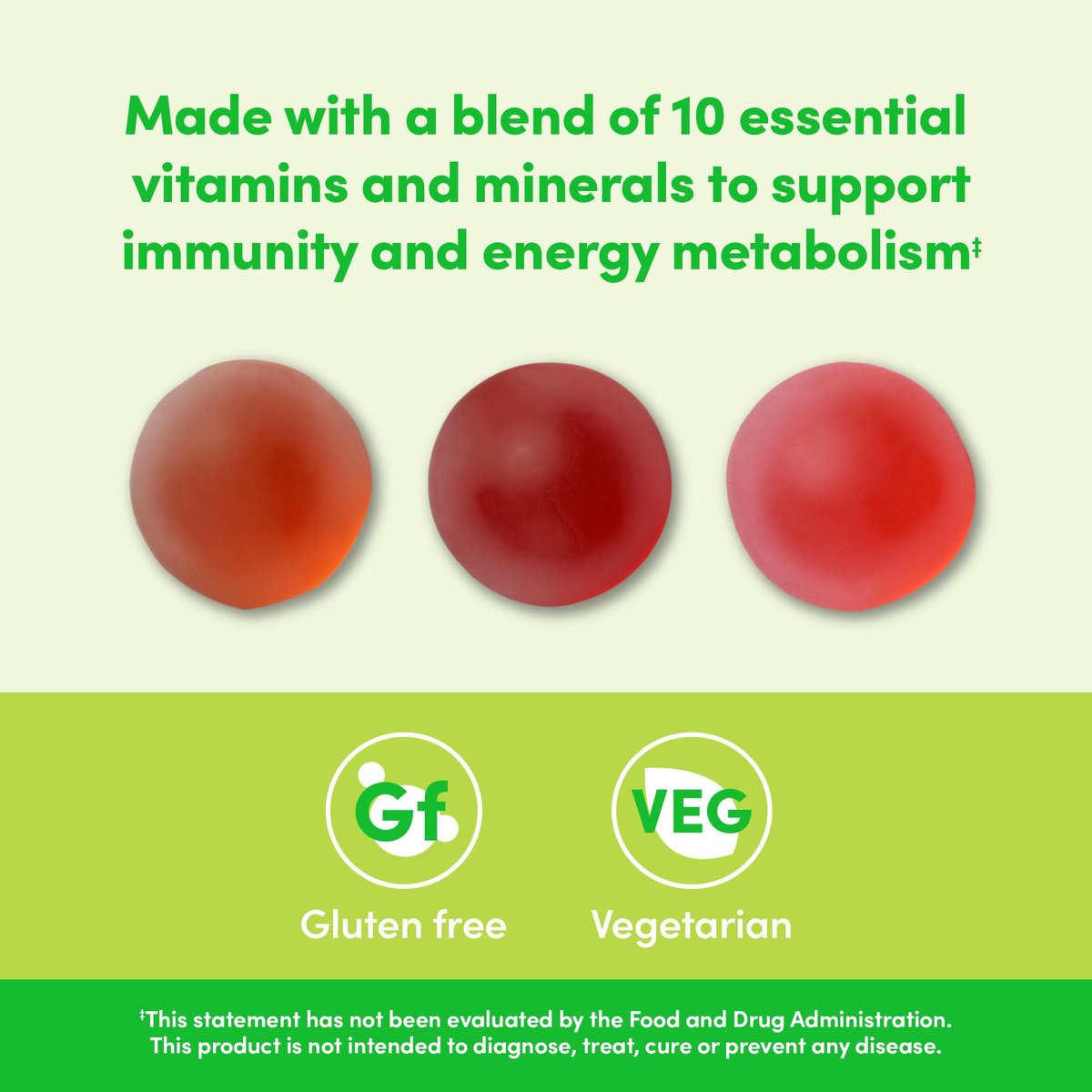 Herren Bio-Multivitamin Gummis, 90 Stück (3 Gummis pro Portion), Vegetarisch, Glutenfrei, Bio-zertifiziert
