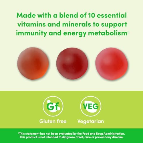 Herren Bio-Multivitamin Gummis, 90 Stück (3 Gummis pro Portion), Vegetarisch, Glutenfrei, Bio-zertifiziert