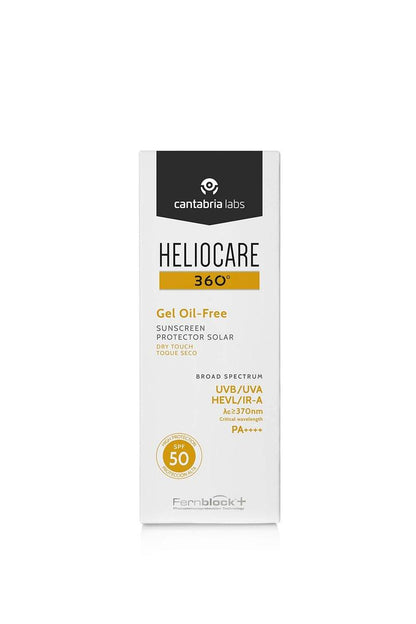 Heliocare 360 Ölfreies Gel SPF50 50ml – Täglicher Sonnenschutz für das Gesicht mit Anti-Aging-Effekt