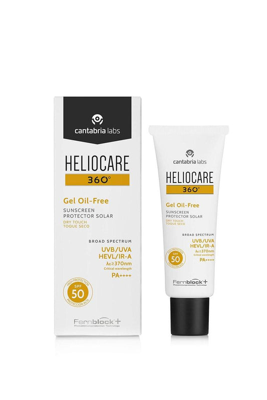Heliocare 360 Ölfreies Gel SPF50 50ml – Täglicher Sonnenschutz für das Gesicht mit Anti-Aging-Effekt