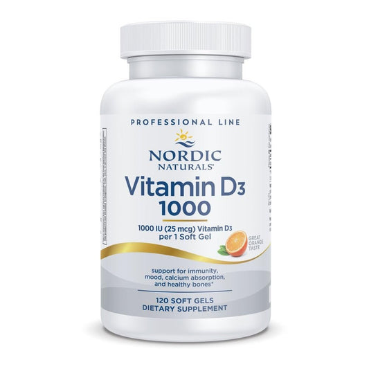 Nordic Naturals Pro Vitamin D3 1000, Orange - 120 Mini Softgels - 1000 IE Vitamin D3 - Unterstützt gesunde Knochen, Stimmung & Immunsystem - Non-GMO - 120 Portionen