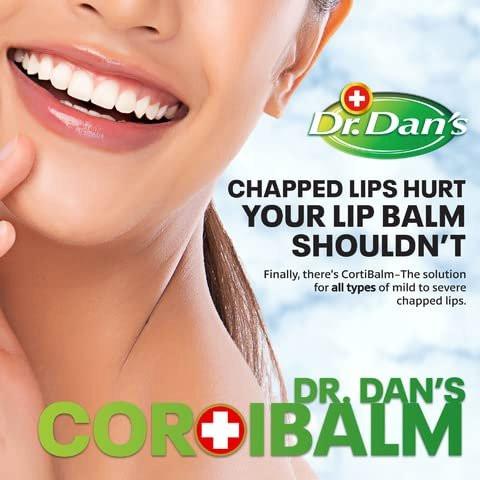 Dr. Dan's Cortibalm – 4er-Pack – Heilender Lippenbalsam für trockene, rissige Lippen – Für Männer, Frauen und Kinder – 4 Stück
